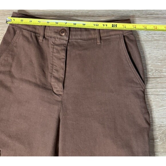 Wilfred Free cargo Utility Pant Mid-Rise Garment  Brown Size 6 Straight Leg - Picture 4 of 13